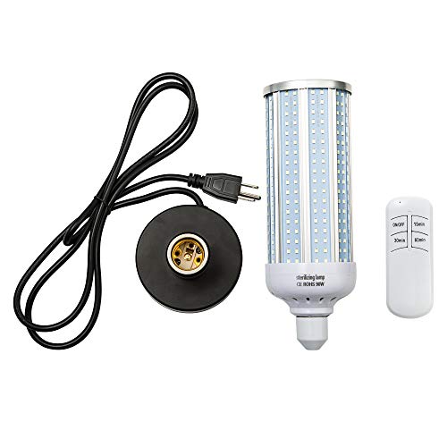 UV Light Sanitizer, UVC Disinfection Light Bulb 100W Germicidal Lamp E26/E27 Base for Home Room Hotel Travel Bathroom Office Restaurant Toilet Supermarket Bedroom