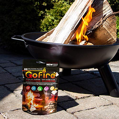 GOFIRE: Ultimate All Purpose Fire Starter- Non-Toxic, Earth-Friendly, Portable, Weather-Proof Fire Starter for Camping, Hiking, Backpacking, Fireplaces, Wood Stoves and More! 60 Fire Starters