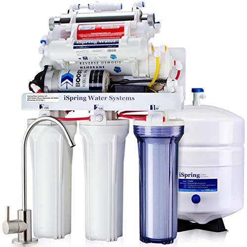 iSpring 100GPD Under Sink 7-Stage Reverse Osmosis RO Drinking Filtration System