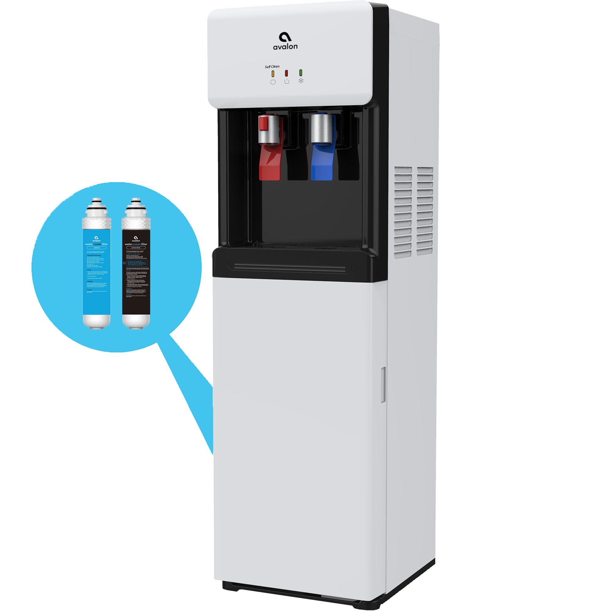 Avalon Self Cleaning Bottleless Water Cooler Dispenser - Hot & Cold Water with Child Safety Lock