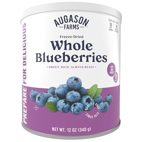 Augason Farms Freeze Dried Whole Blueberries 12 oz No. 10 Can