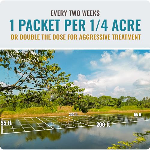 Pond Clear Water Treatment - 16 Pack for 8 Months of Pond Cleaner Supply - Pond Clarifier