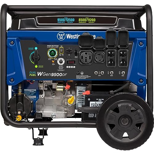 Westinghouse 12500 Watt Dual Fuel Home Backup Portable Generator Gas and Propane Powered