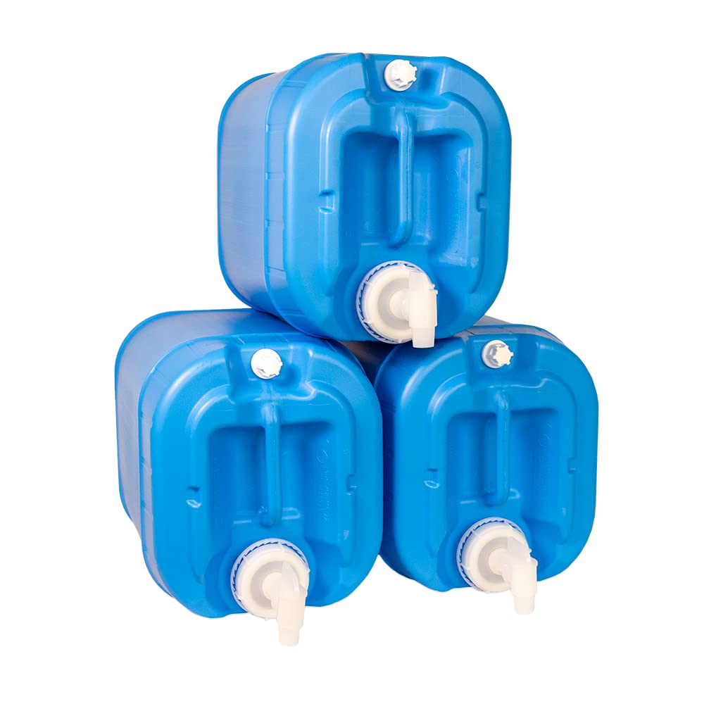 Valley Food Storage 5 Gallon Stackable Water Containers (3-Pack)