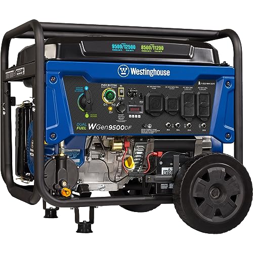 Westinghouse 12500 Watt Dual Fuel Home Backup Portable Generator Gas and Propane Powered