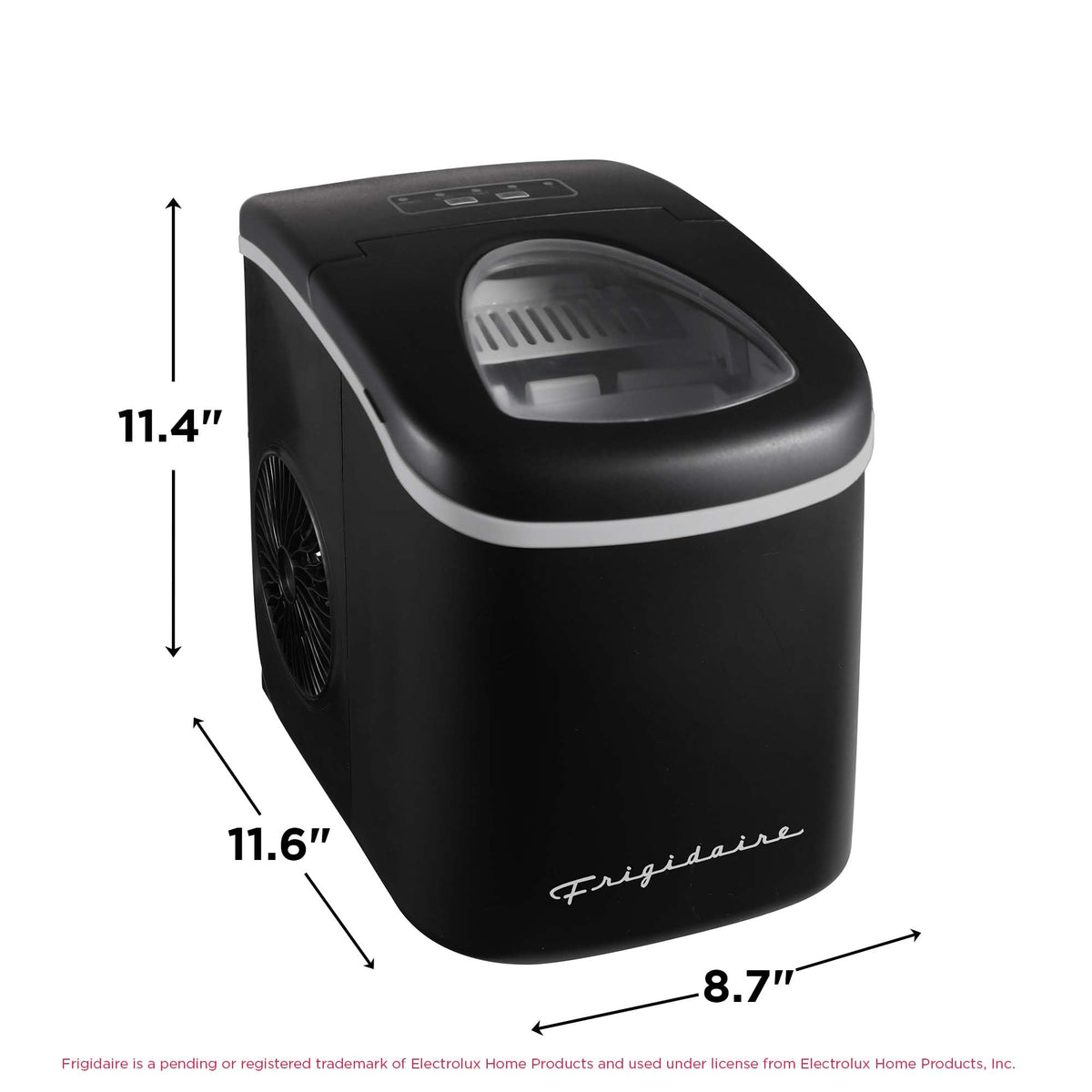 FRIGIDAIRE EFIC128AMZBLK Compact Countertop Ice Maker, 26 lb per Day, Black