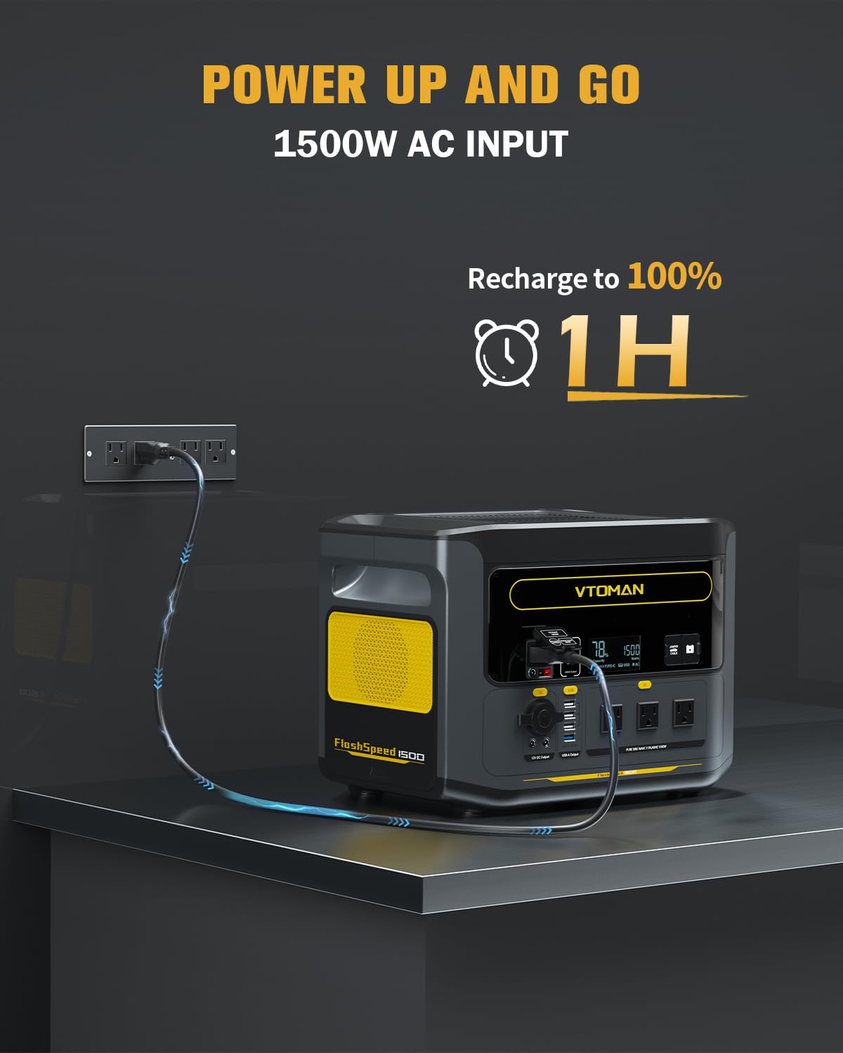 VTOMAN FlashSpeed 1500 Portable Power Station 1500W