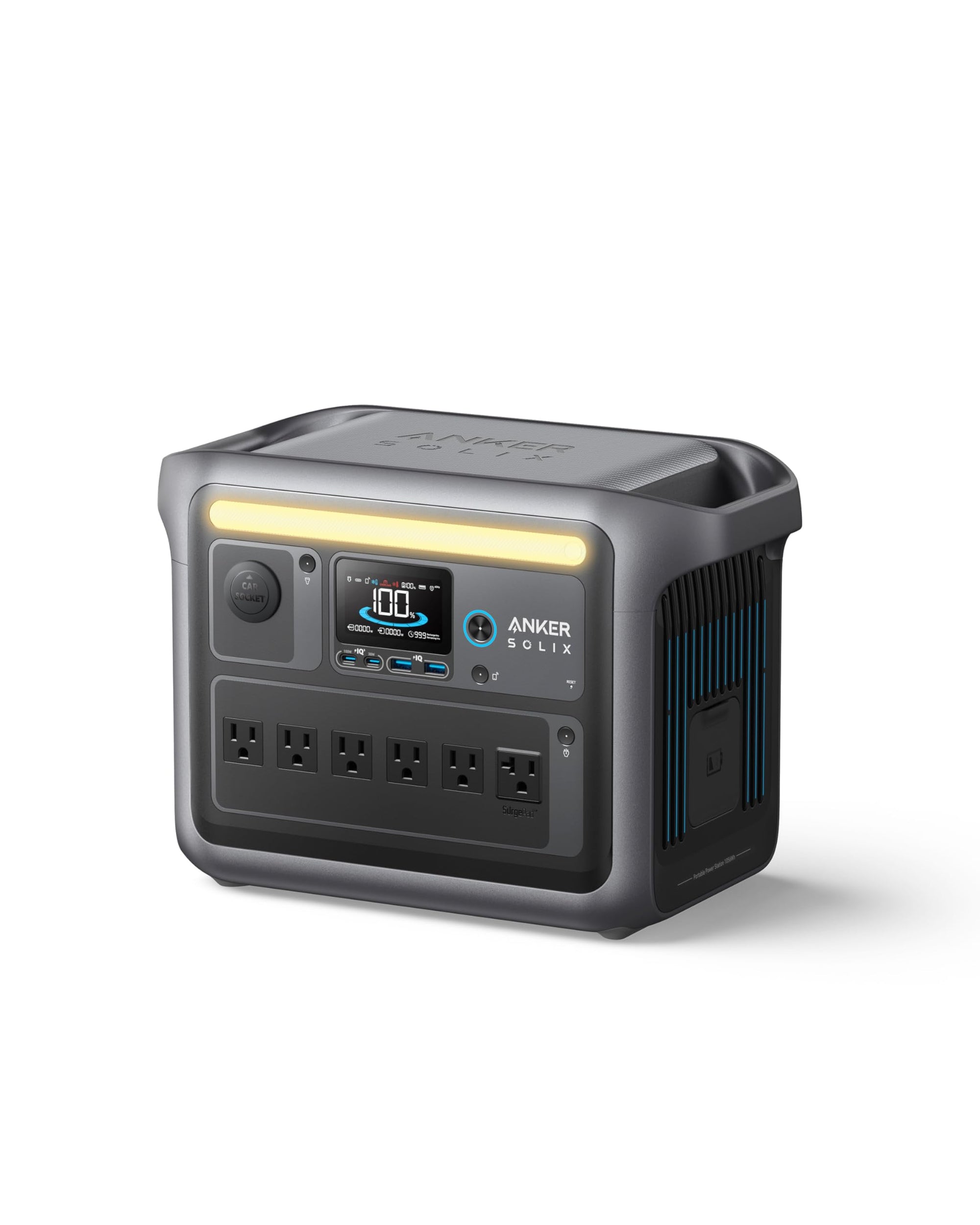 Anker SOLIX C1000 Portable Power Station, 1800W (Peak 2400W) Solar Generator, Full Charge in 58 Min, 1056wh LiFePO4 Battery for Home Backup, Power Outages, and Outdoor Camping (Optional Solar Panel)