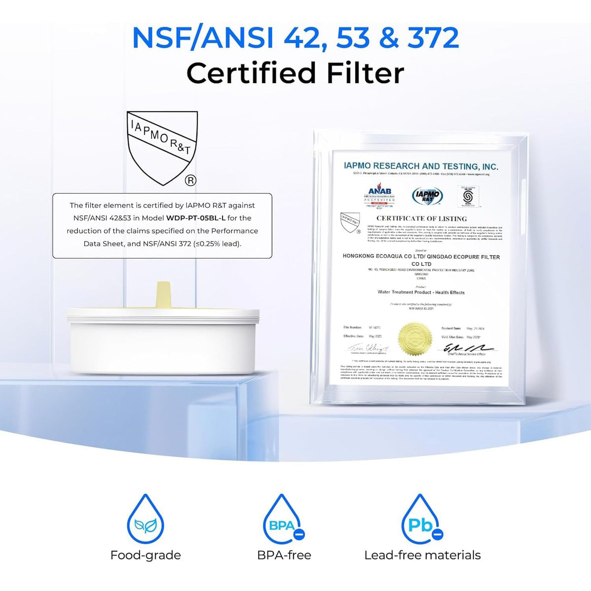 Waterdrop Glass Water Filter Pitcher