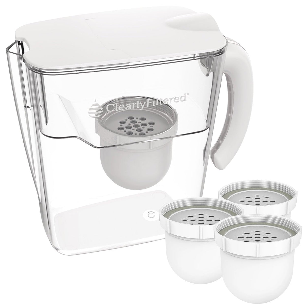 Clearly Filtered Filtered Water Pitcher (Pitcher + 3 Filter Packs)