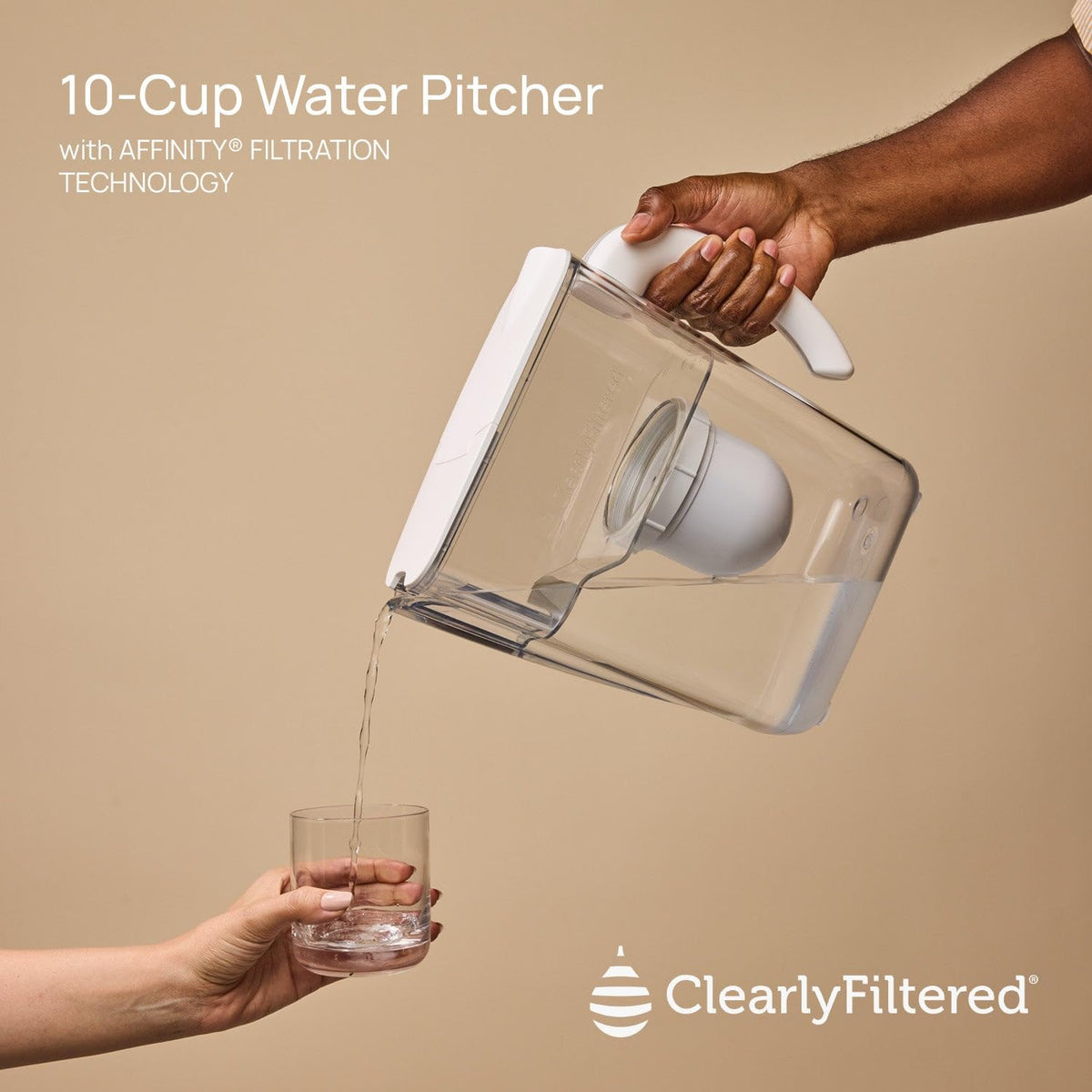 Clearly Filtered Filtered Water Pitcher (Pitcher + 3 Filter Packs)