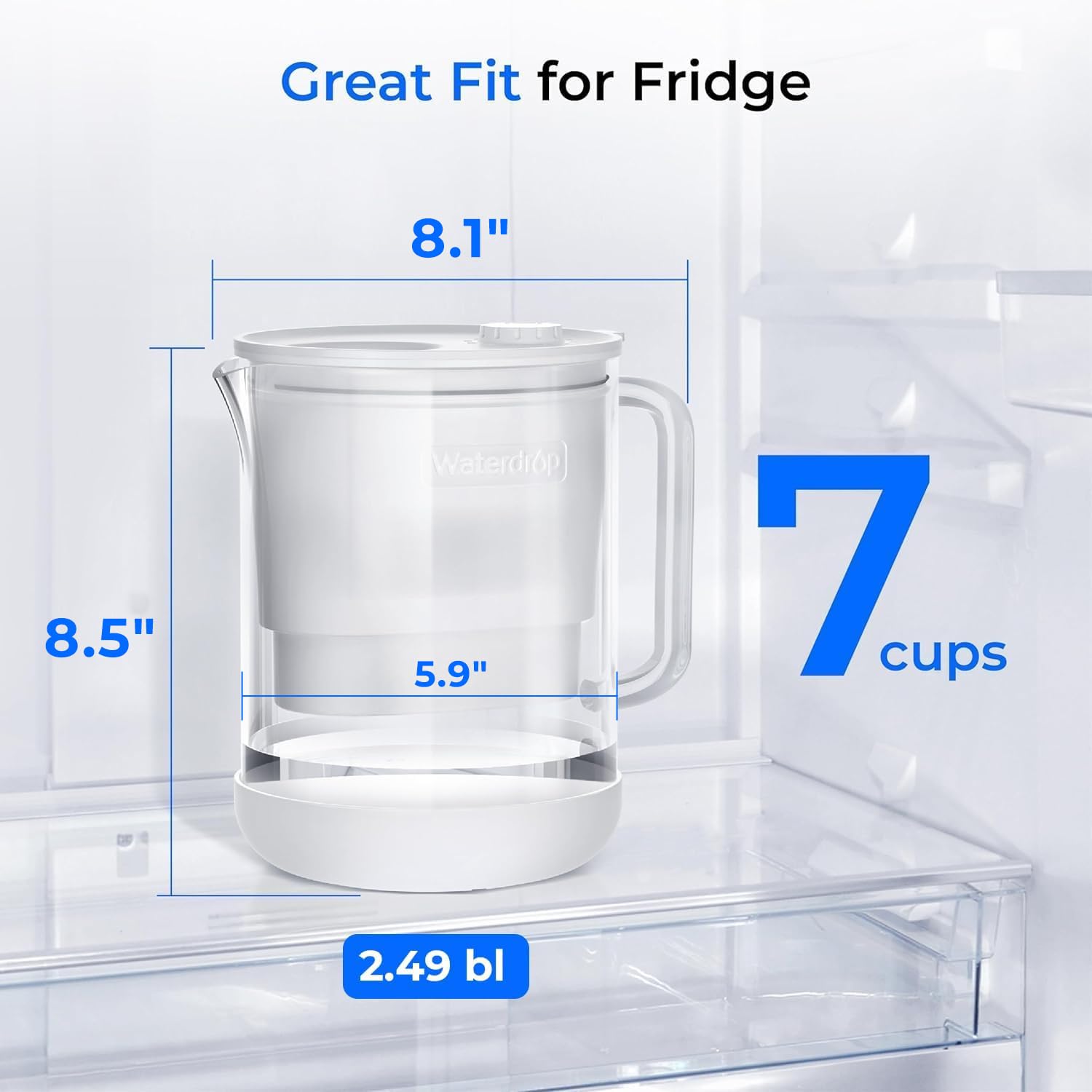 Waterdrop Glass Water Filter Pitcher