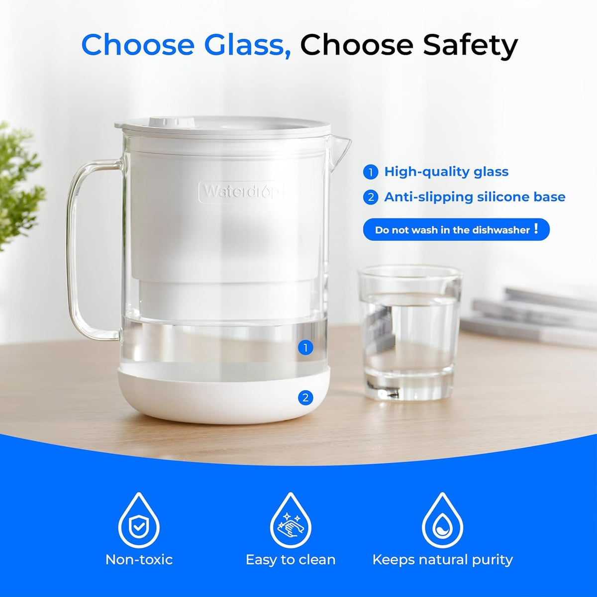 Waterdrop Glass Water Filter Pitcher