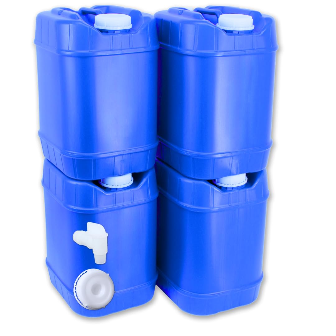 Aguaprep 5-Gallon Stackable Water Storage Containers