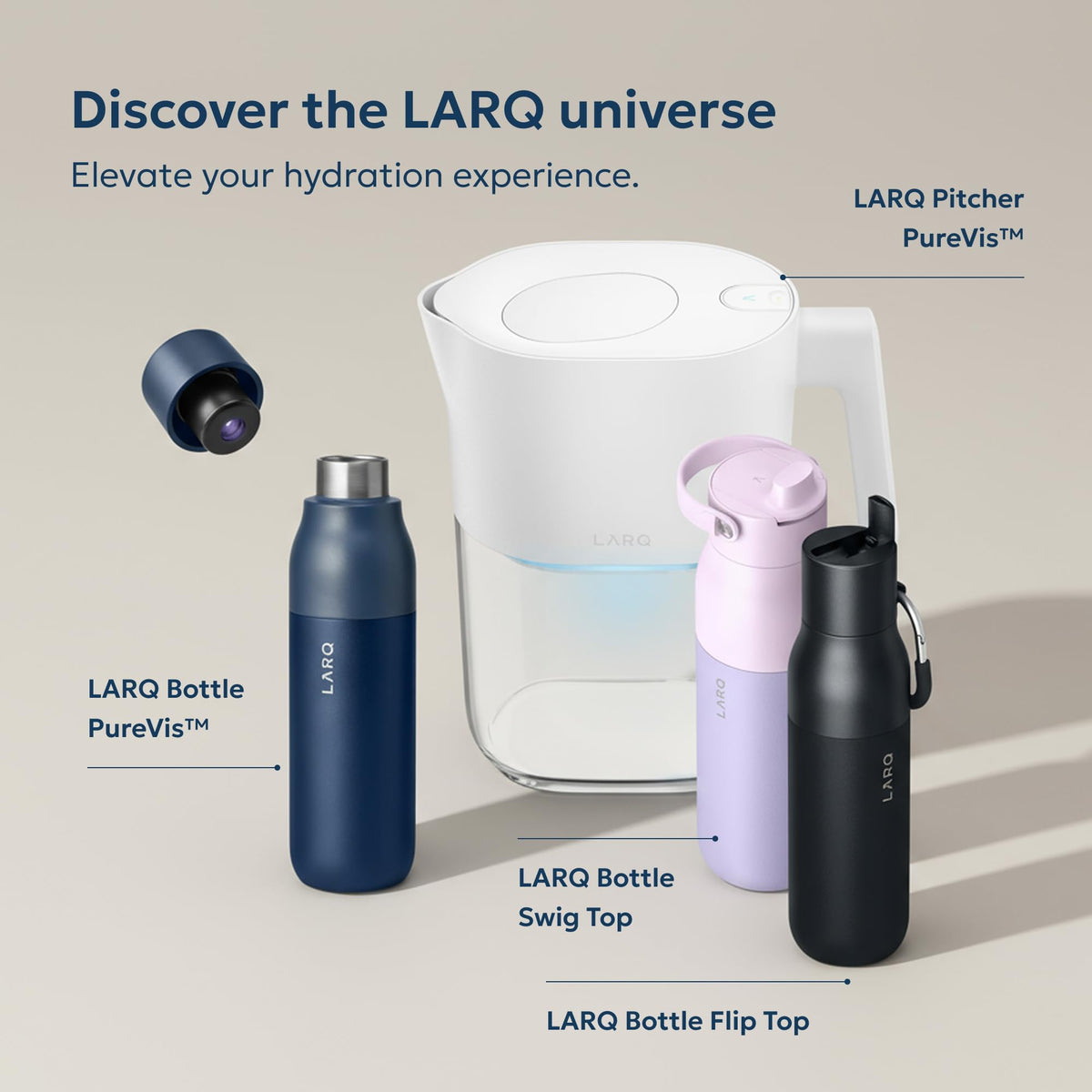 LARQ Water Filter Pitcher 1.9L (8-Cup) – Nano Zero Filter