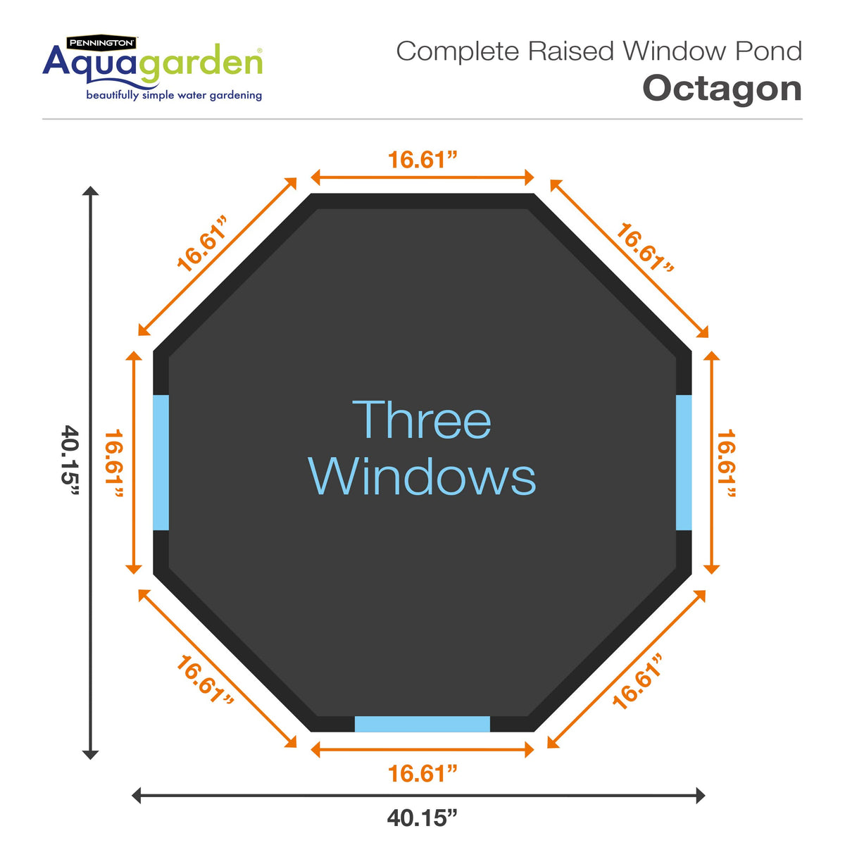 Pennington Aquagarden, Complete Raised Window Pond Kit