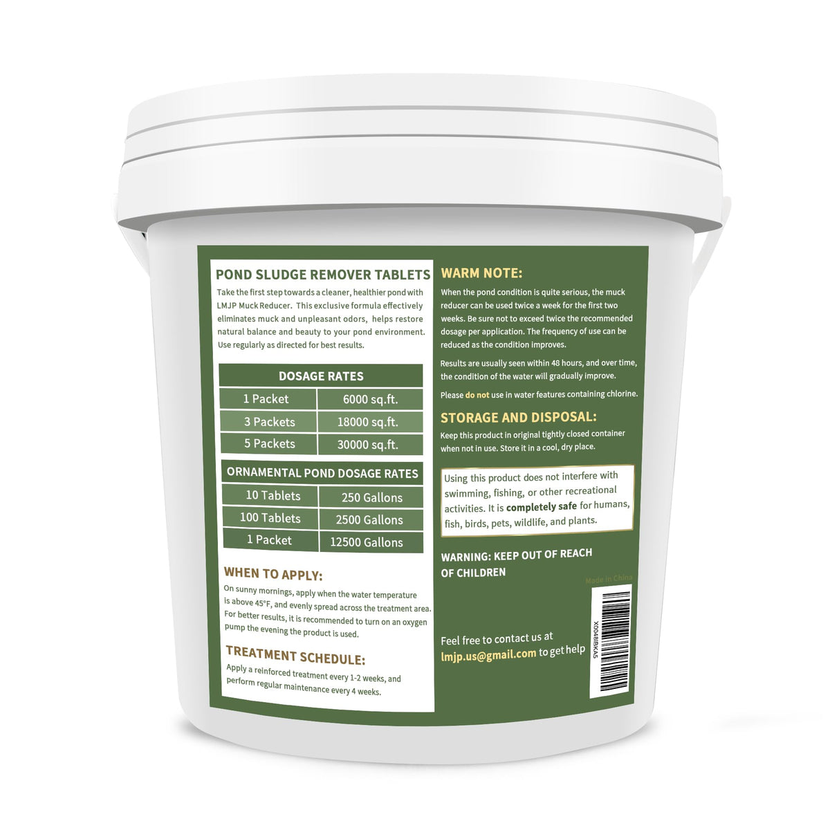 LMJP Muck Reducer - 5LB Natural Muck and Sludge Remover Tablets for Ponds &amp; Lakes