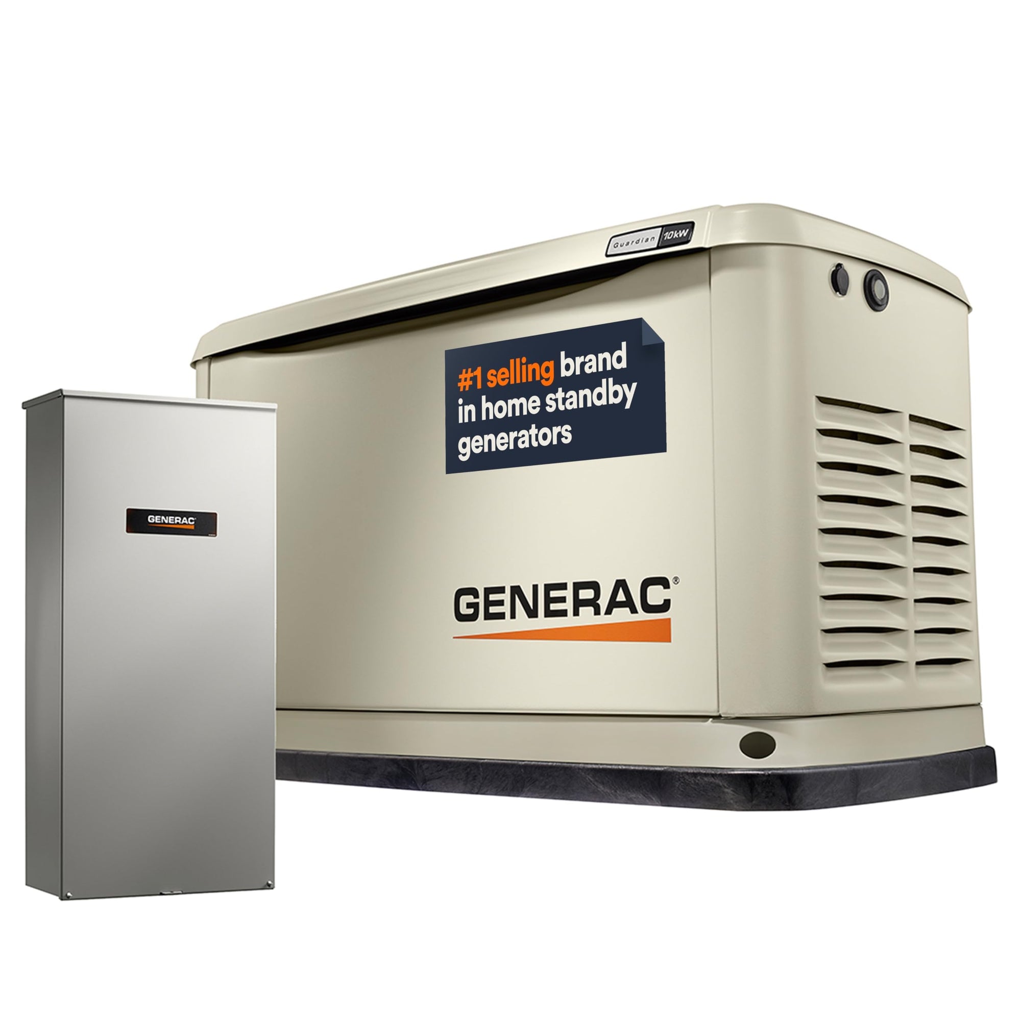 Generac 7172 10kW Air Cooled Guardian Series Home Standby Generator with 100-Amp Transfer Switch