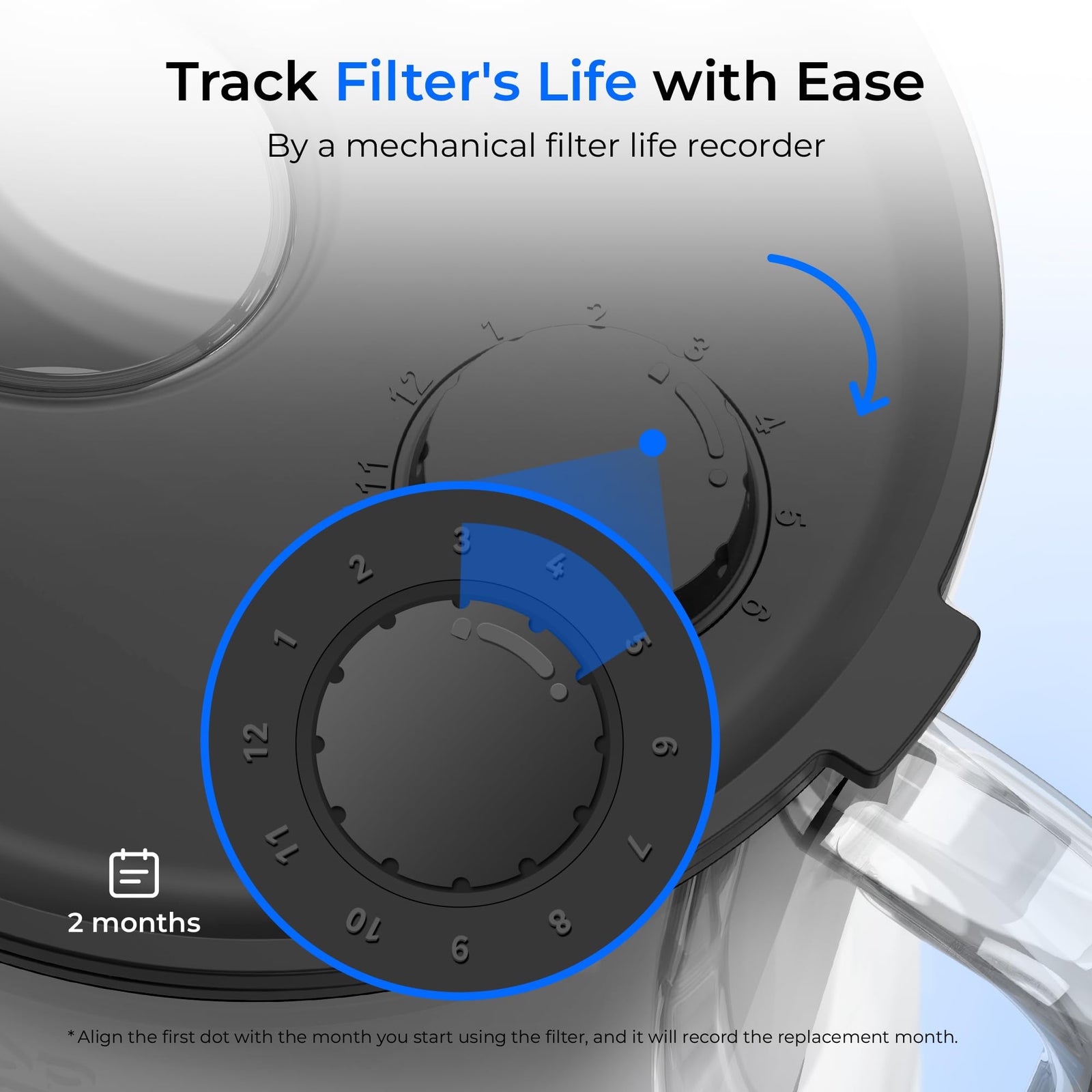 Waterdrop Large Glass Water Filter Pitcher