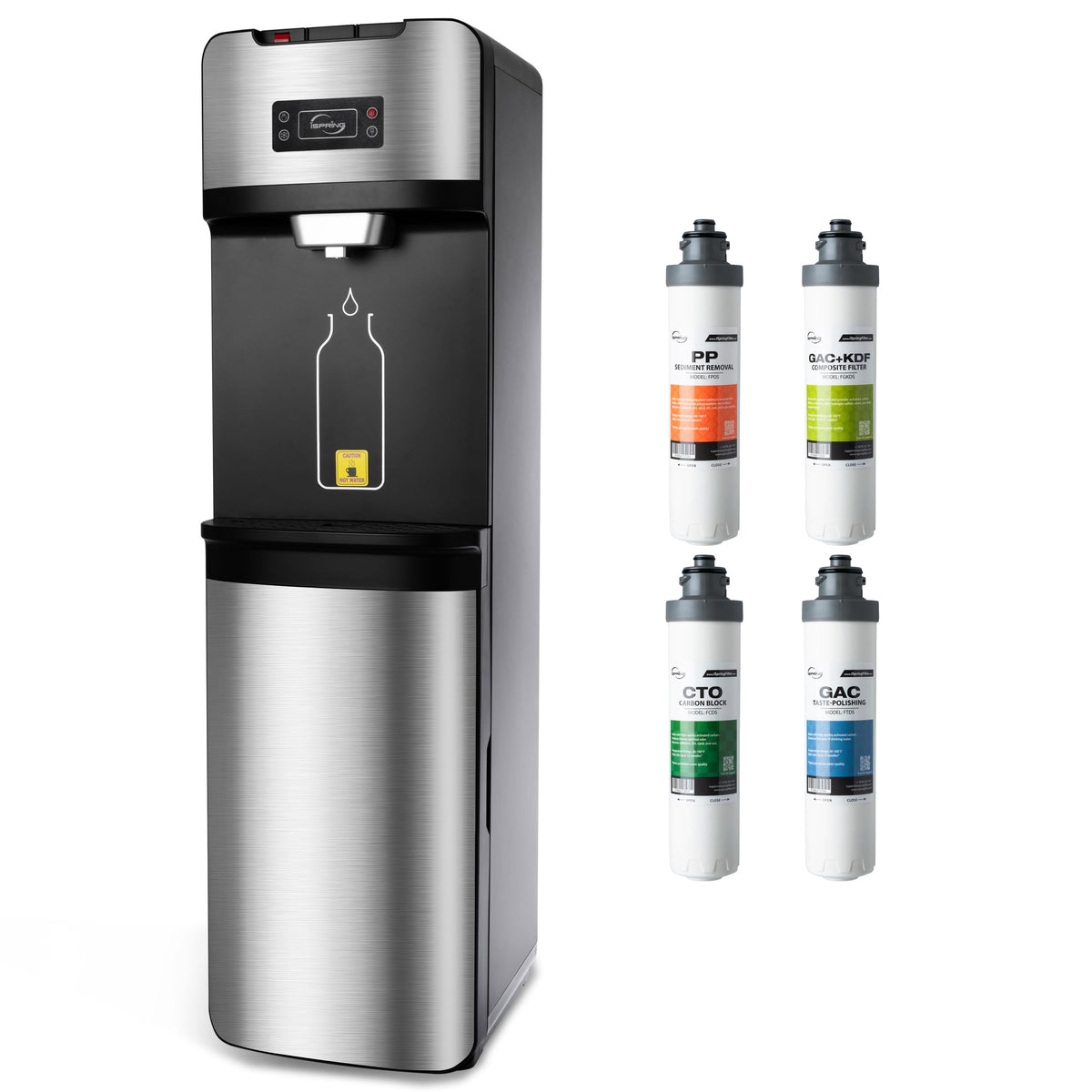 iSpring Bottleless Water Dispenser with Built-in 4-Stage Filtration
