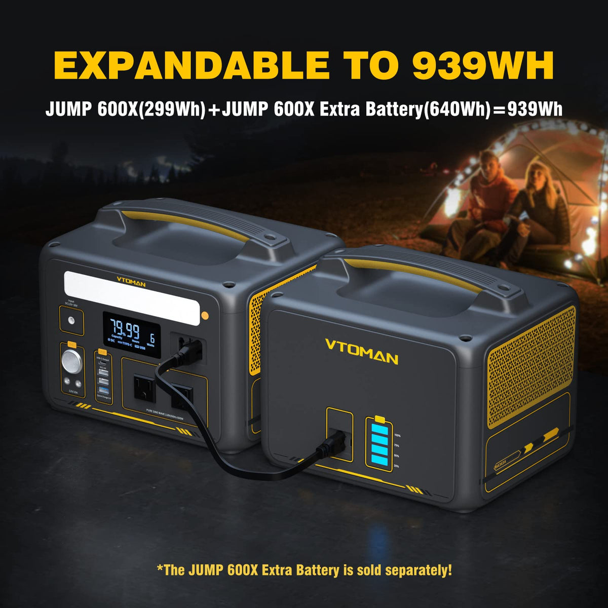 VTOMAN 600W Portable Power Station, LFP Battery Powered Generator