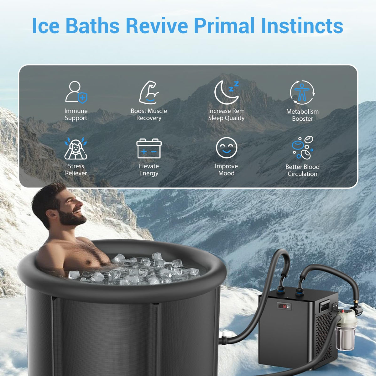 Ice Bath Water Chiller for Cold Plunge Tubs