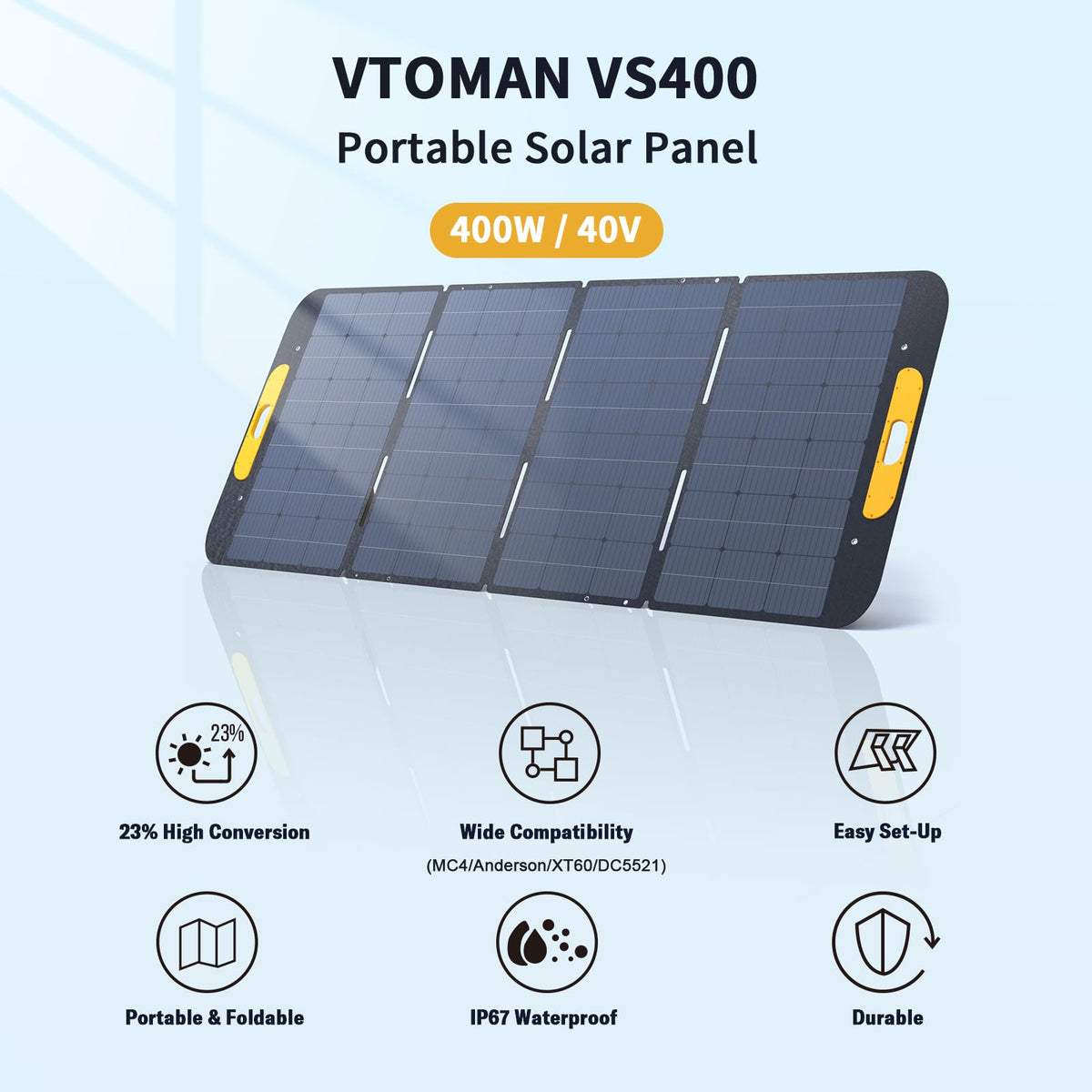 VTOMAN FlashSpeed 1500 Portable Power Station with 400W Panel