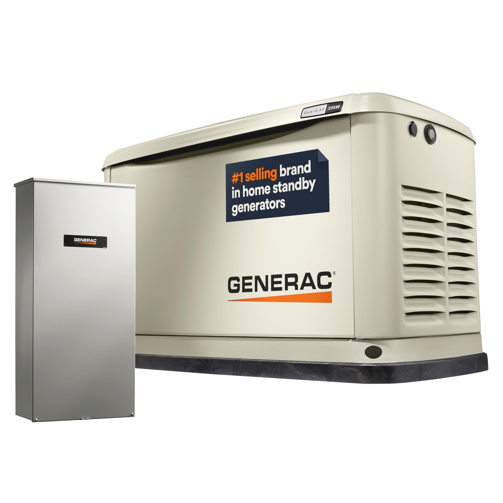 Generac 7043 22kW Air Cooled Guardian Series Home Standby Generator with 200-Amp Transfer Switch