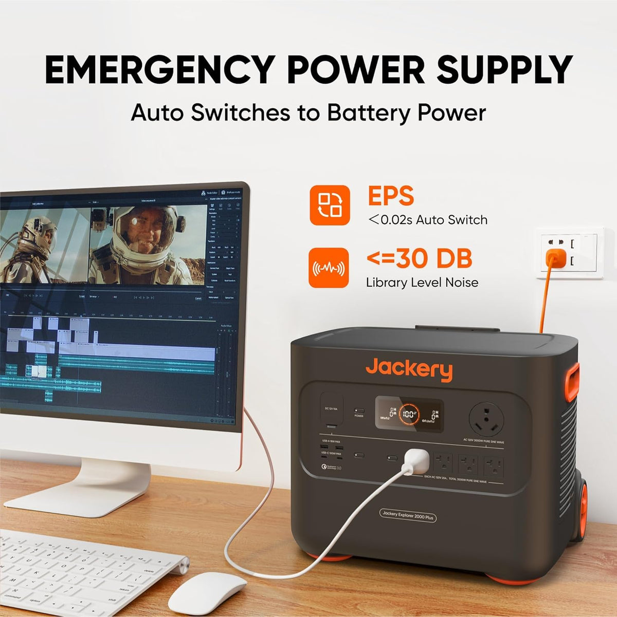 Jackery Portable Power Station Explorer 2000 Plus, Solar Generator