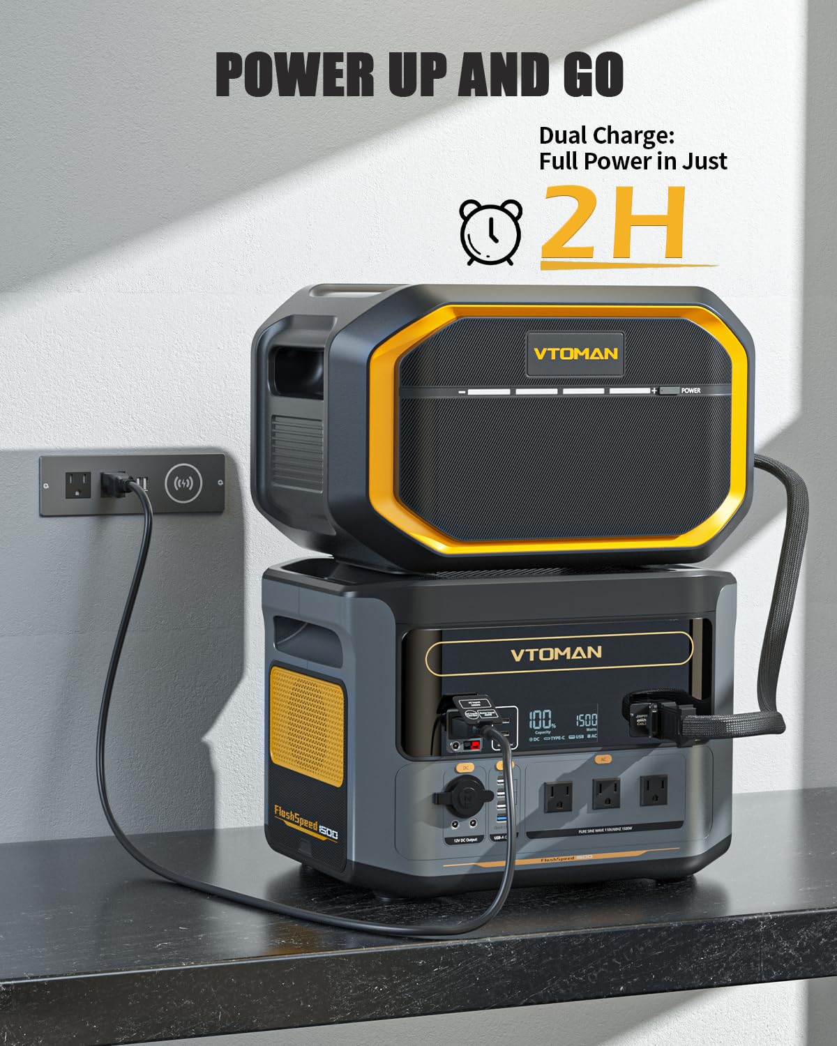 VTOMAN 3096Wh Portable Power Station with Extra Battery