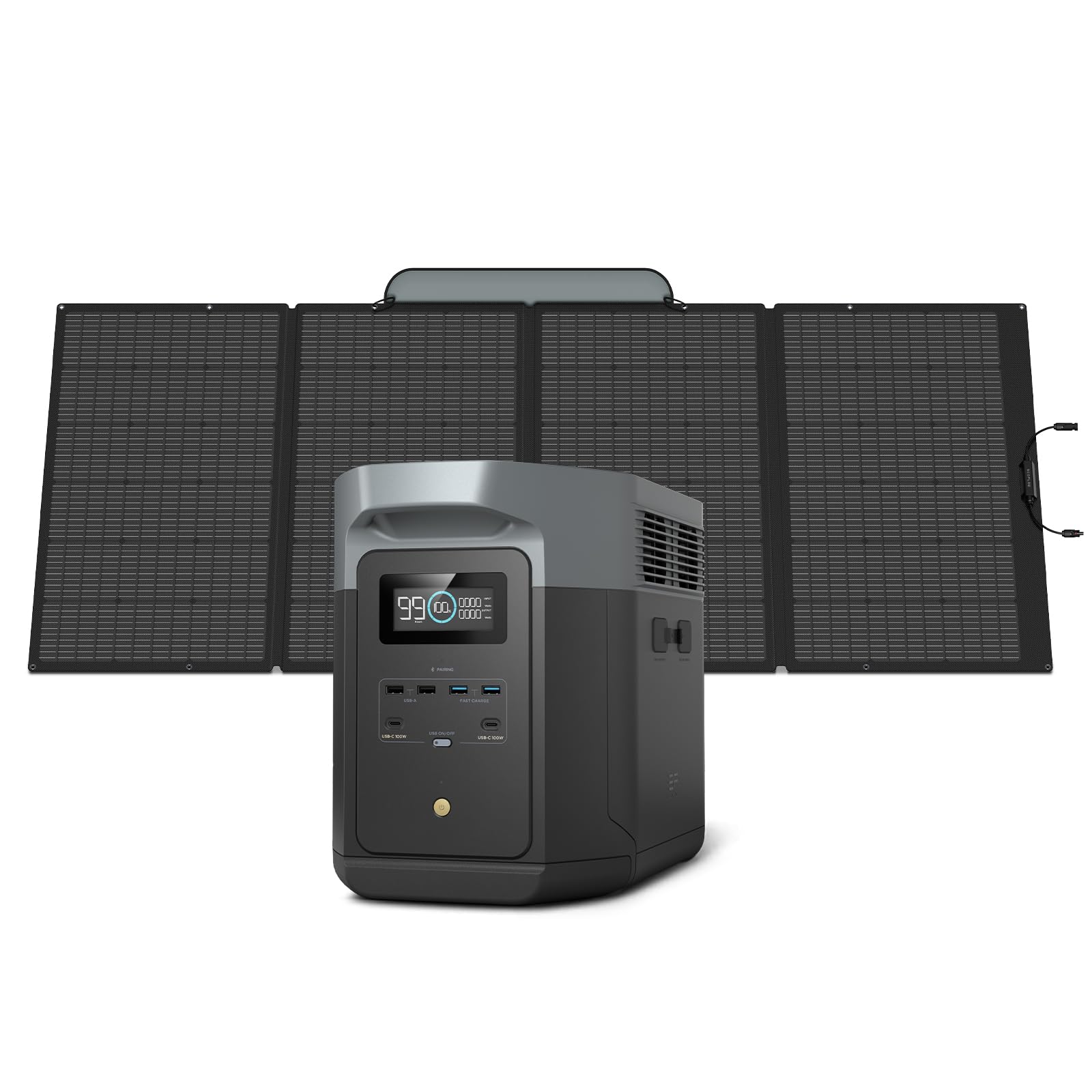 EF ECOFLOW Solar Generator DELTA 2 Max 2048Wh With 400W Solar Panel