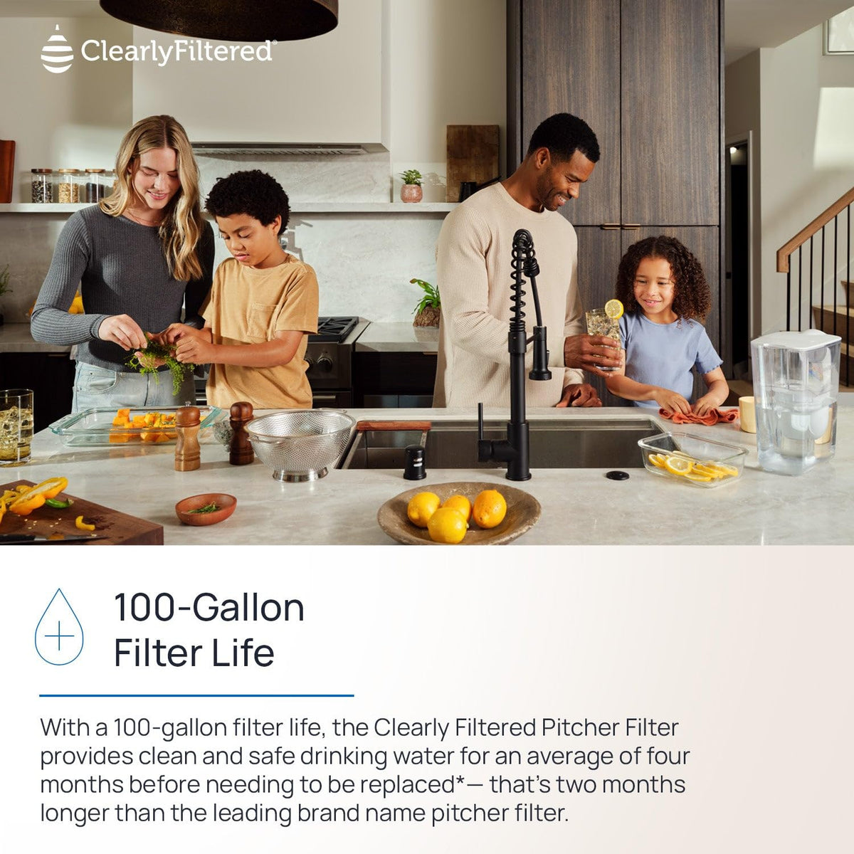 Clearly Filtered Filtered Water Pitcher/Updated Model - Includes 1 filter