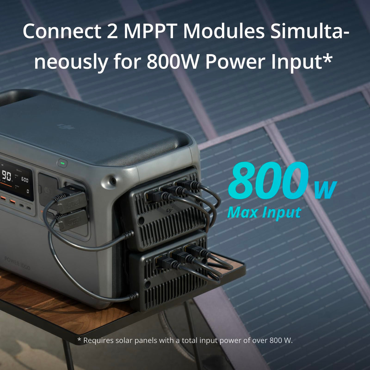 DJI Power 1000 Portable Power Station, 1024Wh Solar Generator with 3x 100W Solar Panels