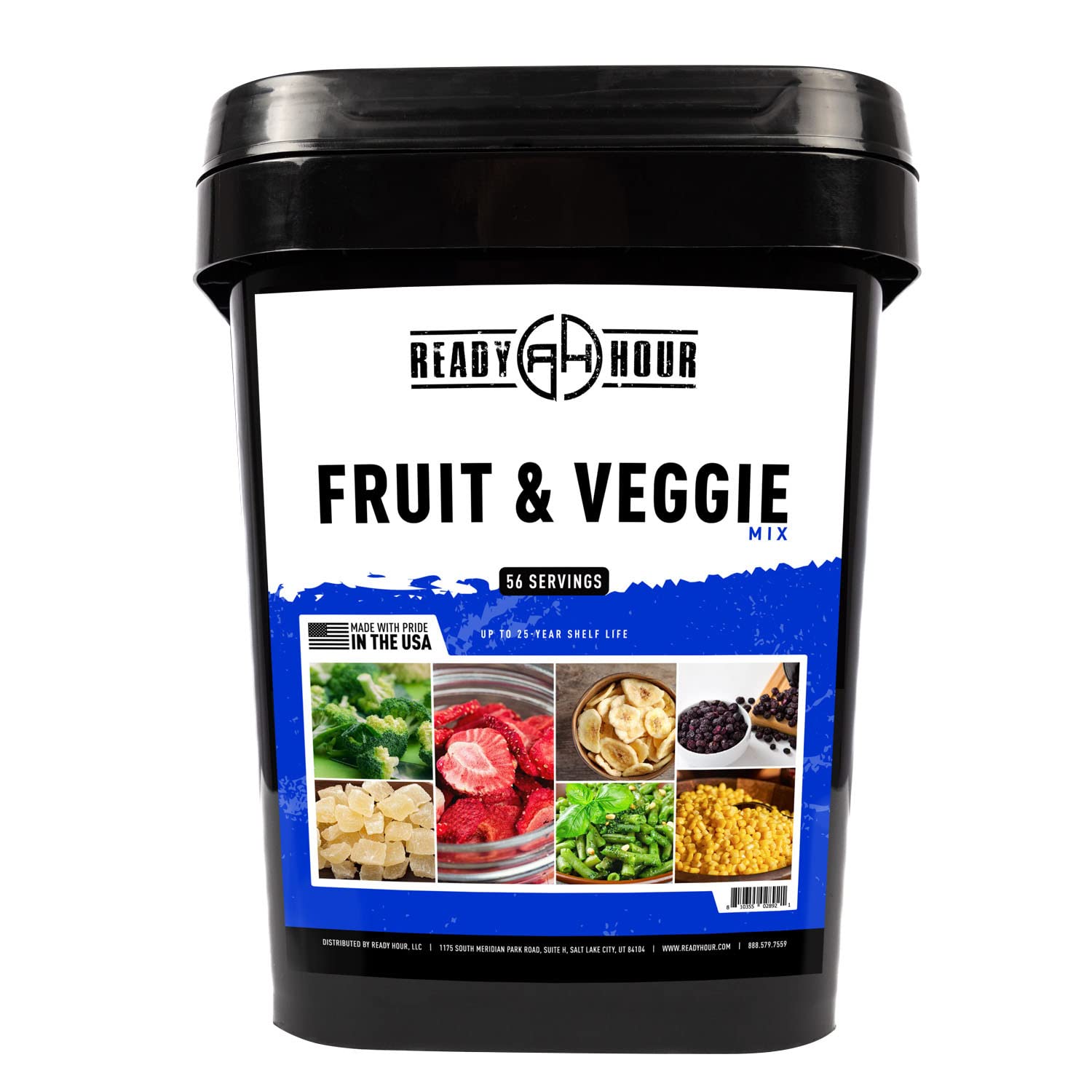 Ready Hour, Fruit & Veggie Mix, Real Non-Perishable Freeze-Dried Food