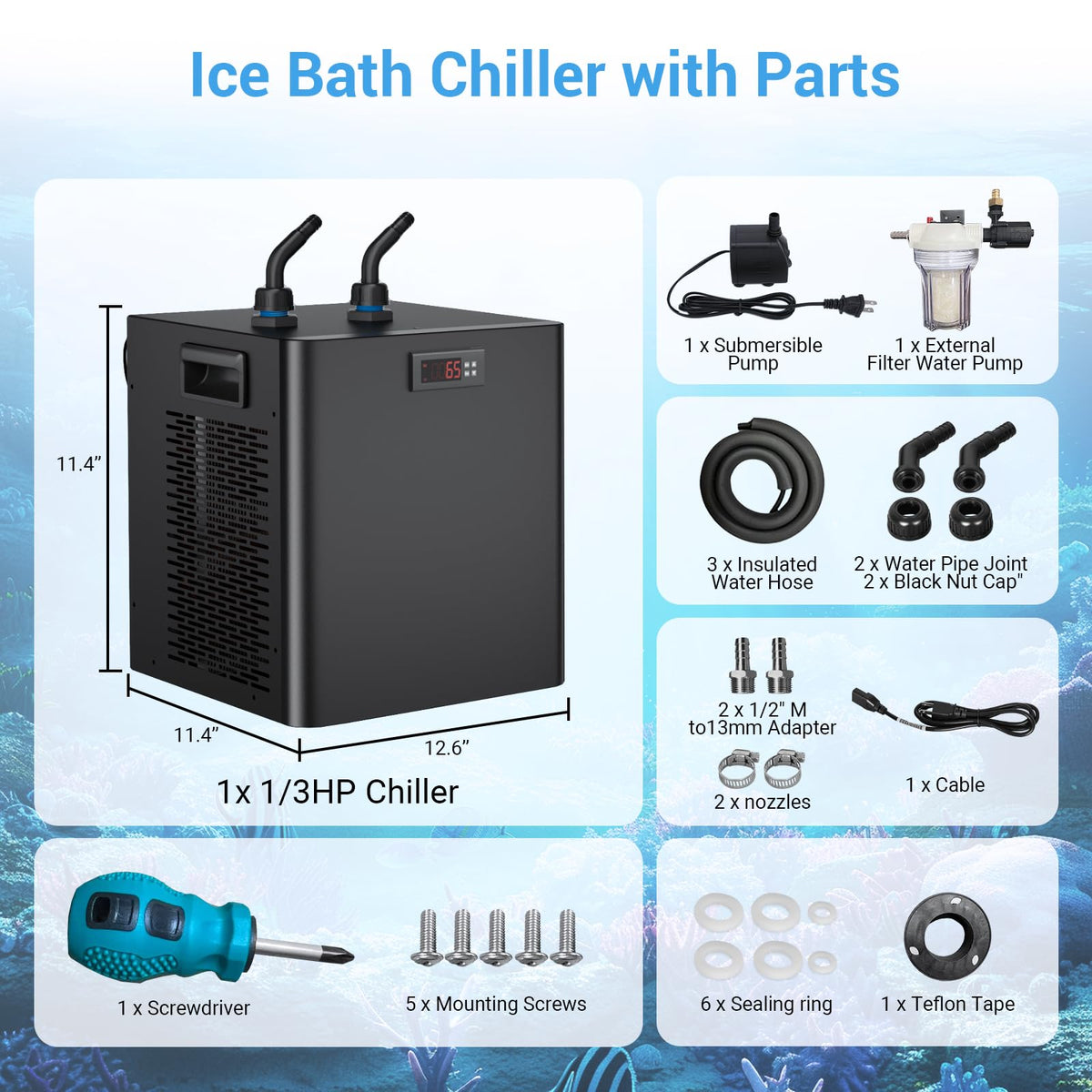 Ice Bath Water Chiller for Cold Plunge Tubs