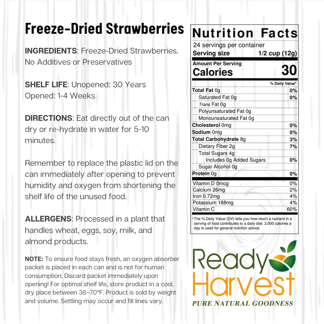 Ready Harvest Freeze Dried Strawberries