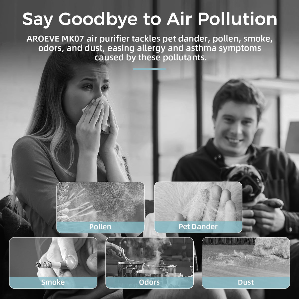 AROEVE Air Purifiers For Home Large Room Up to 1395 Sq Ft