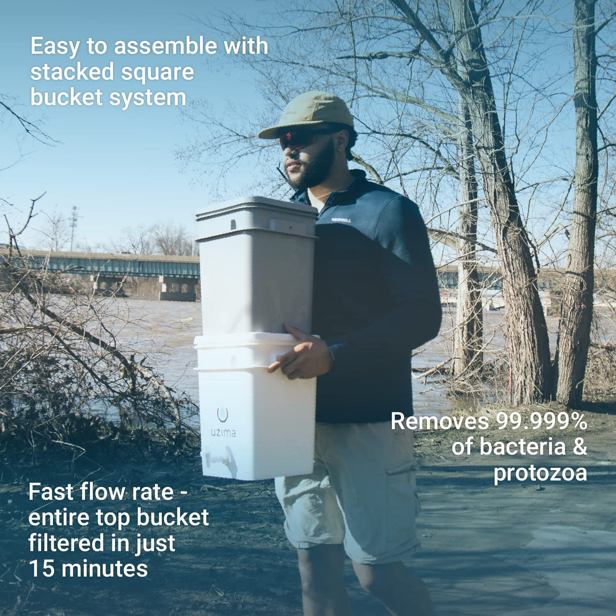 Uzima UZ-2 Camping Water Filter and Drinking Water Filter System