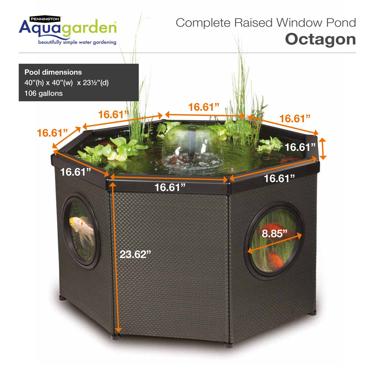 Pennington Aquagarden, Complete Raised Window Pond Kit