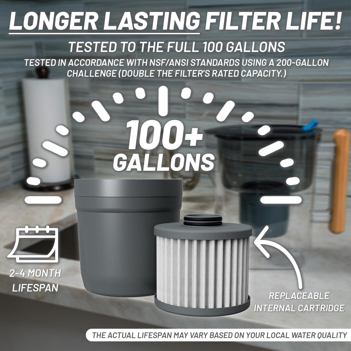 Epic Water Filters Replacement Filter for Epic Nano XP Water Filter Pitcher