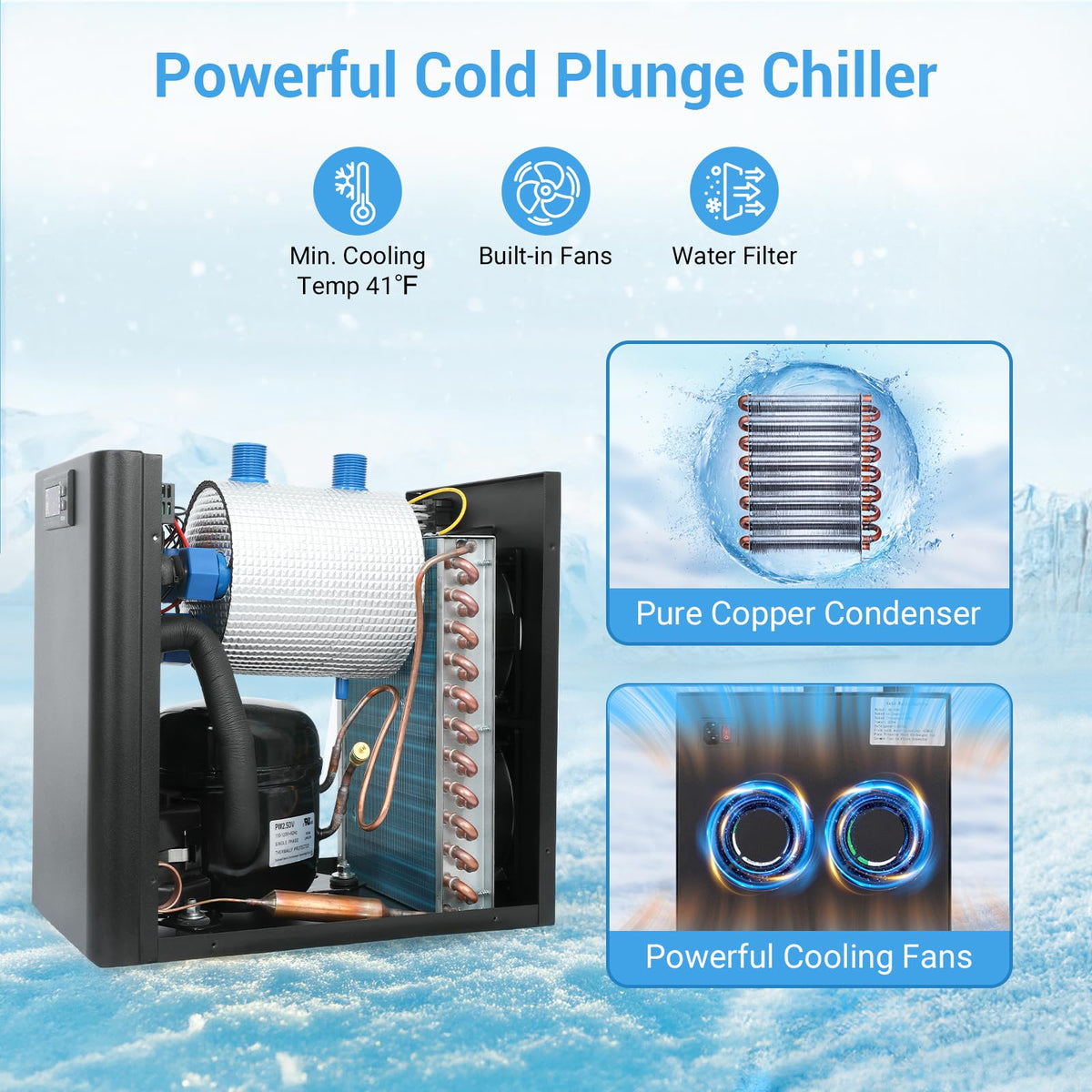 Ice Bath Water Chiller for Cold Plunge Tubs