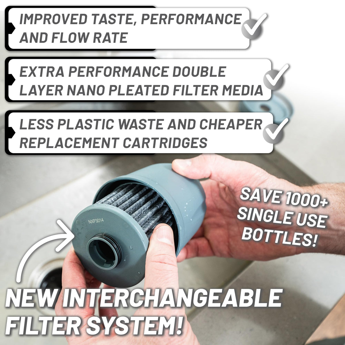 Epic Water Filters Replacement Filter for Epic Nano XP Water Filter Pitcher