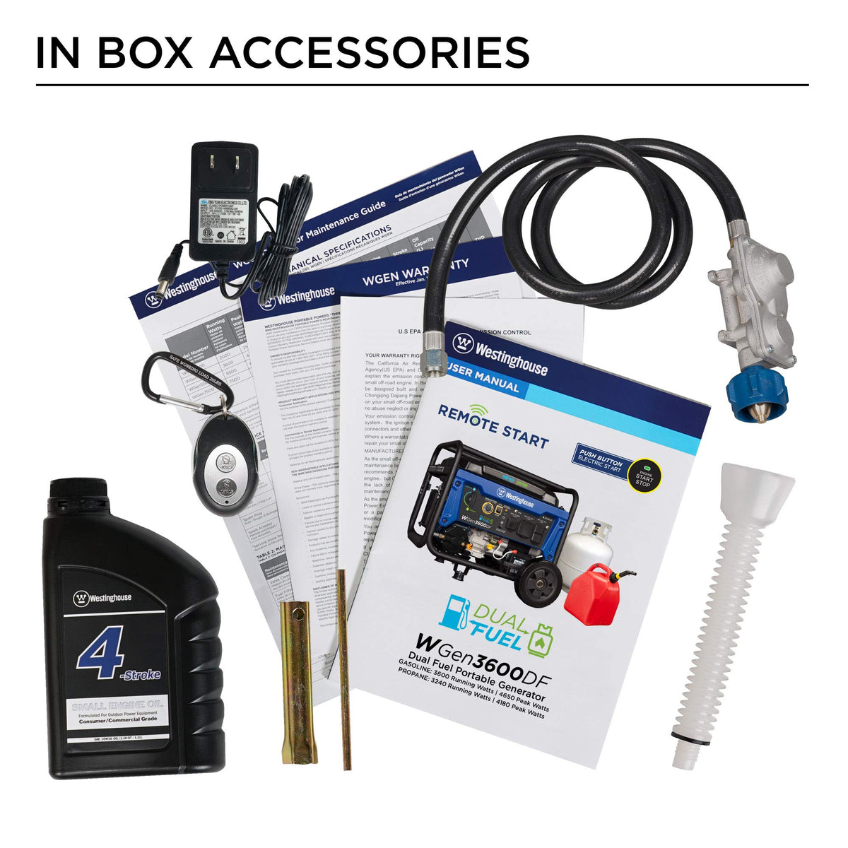 Westinghouse Portable Generator with 4650 Peak Watt Dual Fuel and Remote Electric Start