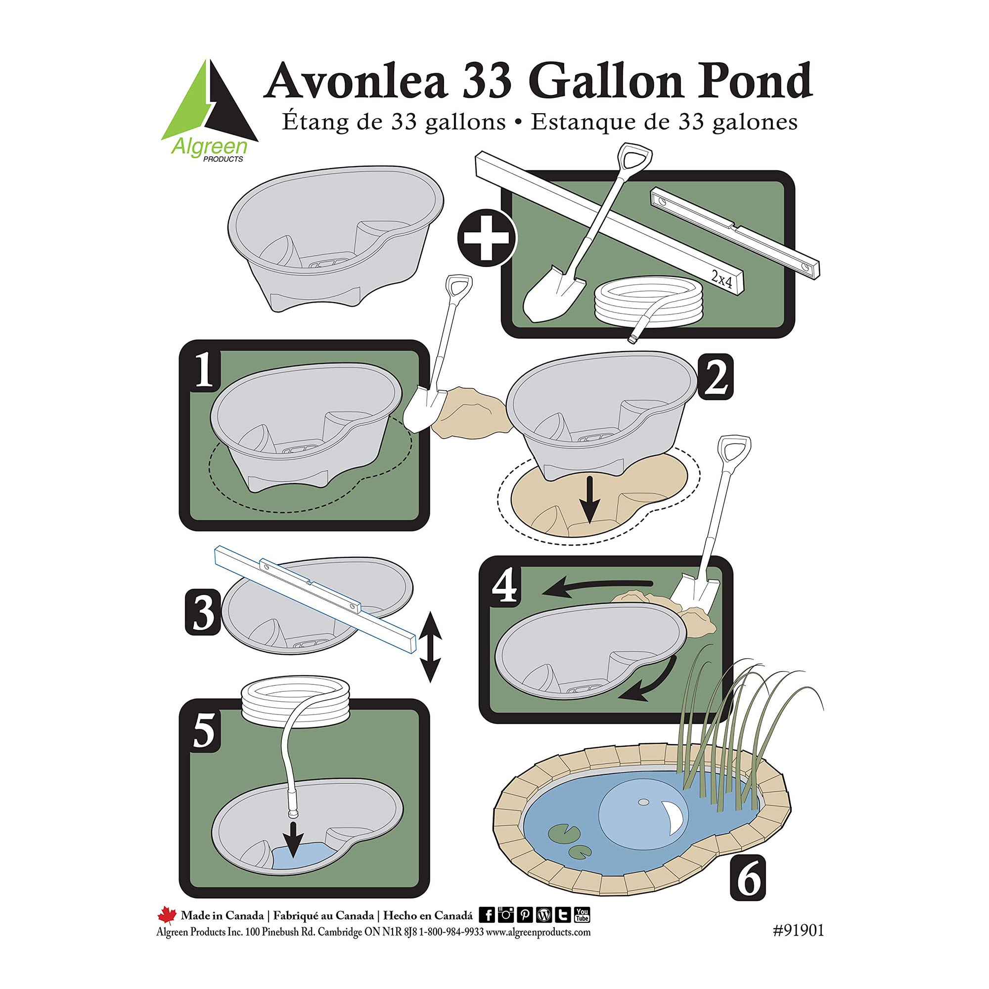 Algreen Products Avonlea Rigid Preformed Pond Liner