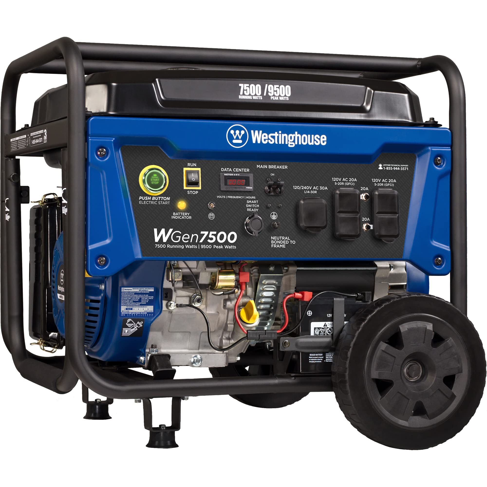 Westinghouse WGen7500 Portable Generator with 9500 Peak Watt