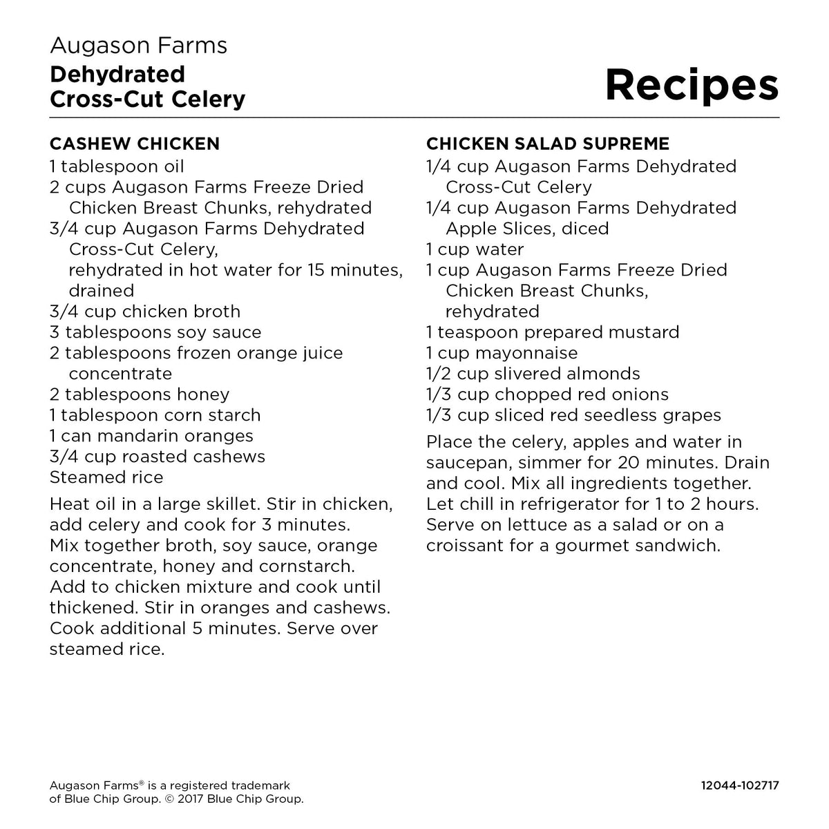 Augason Farms Dehydrated Cross Cut Celery