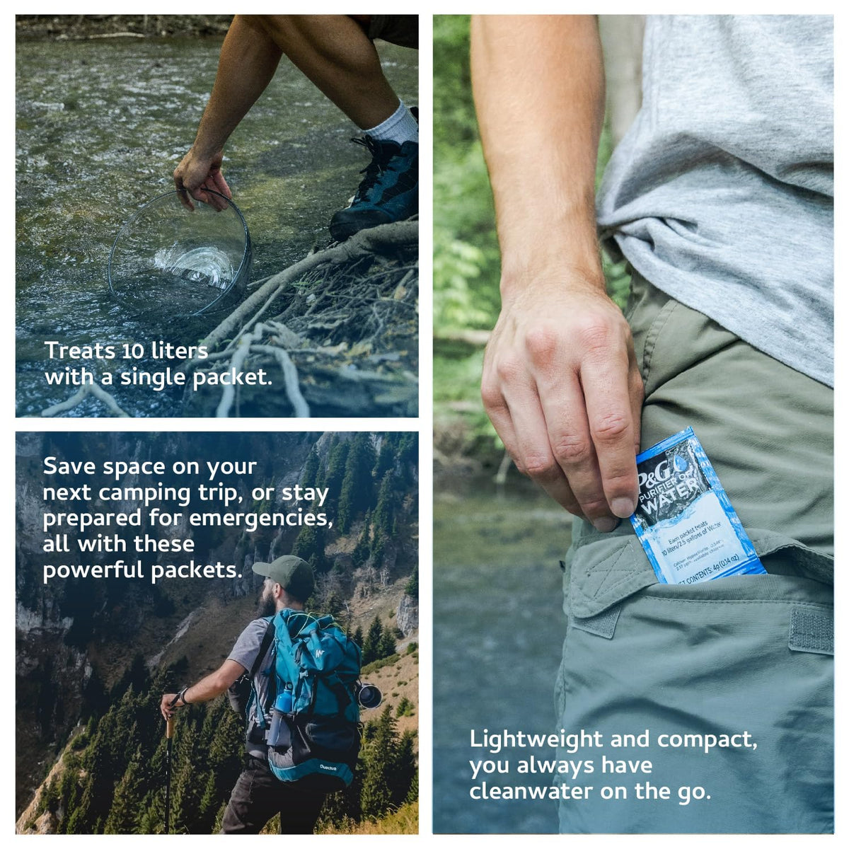 P&amp;G Purifier of Water Portable Water Purifier Packets