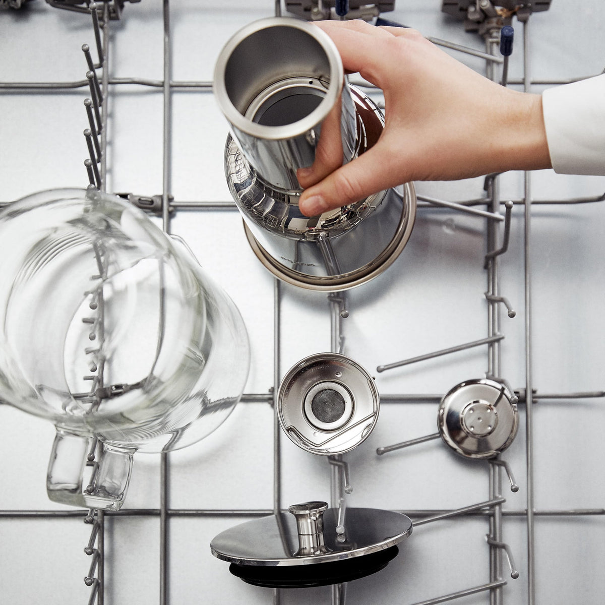 Aarke Purifier Glass Water Pitcher with Refillable Stainless Steel Filter