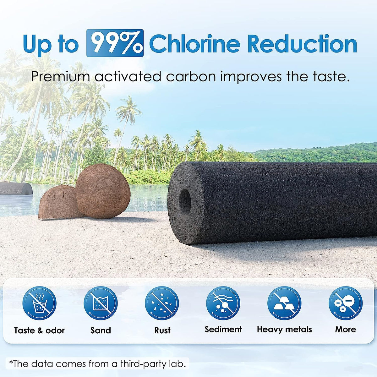 Waterdrop King Tank Gravity-fed Water Filter System  with 2 Black Carbon Filters and Metal Spigot