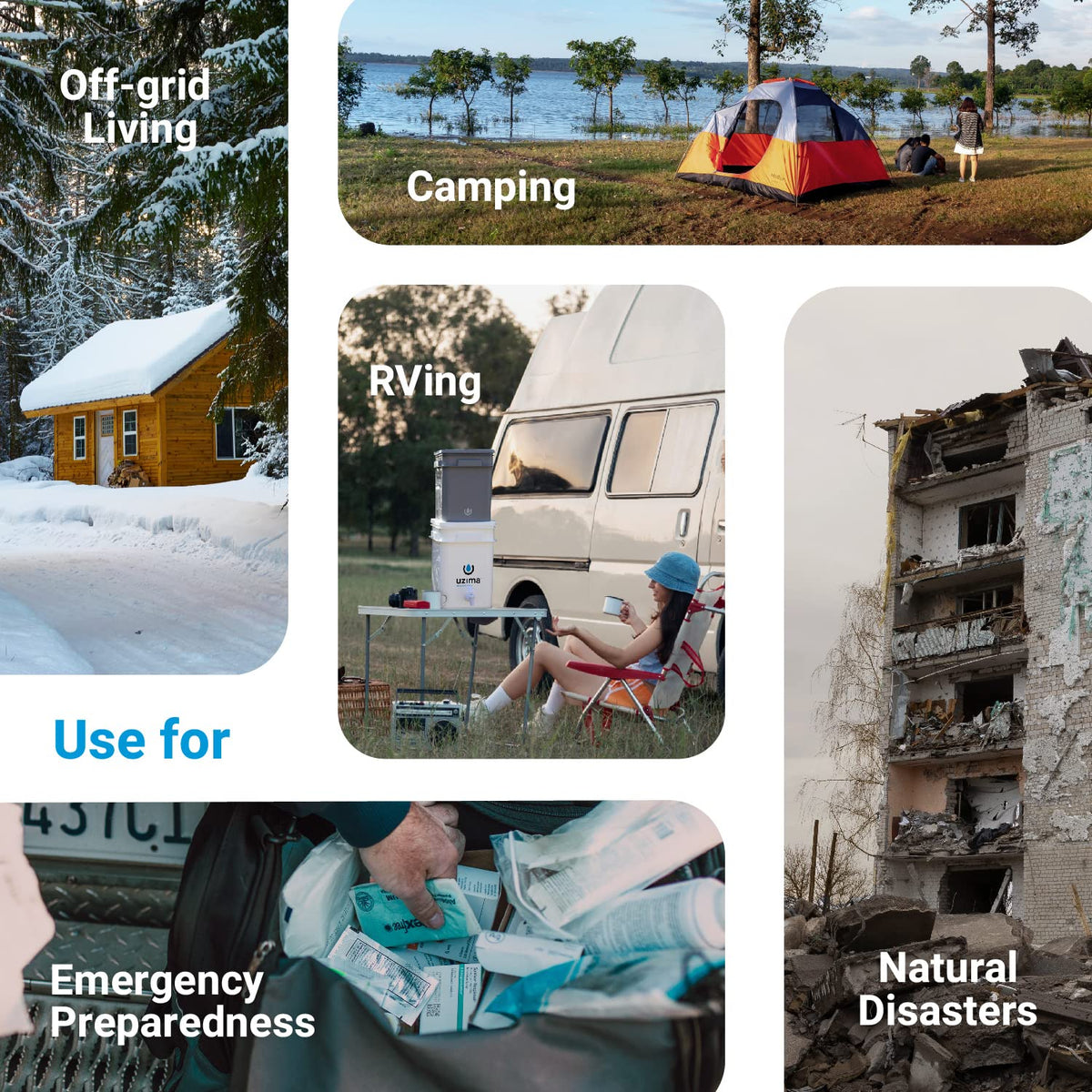 Uzima UZ-2 Camping Water Filter and Drinking Water Filter System